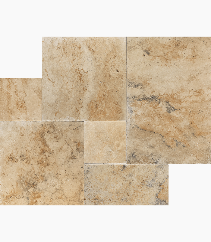 Country Classic Tumbled Travertine Paver by Stone Mart | LA Flooring